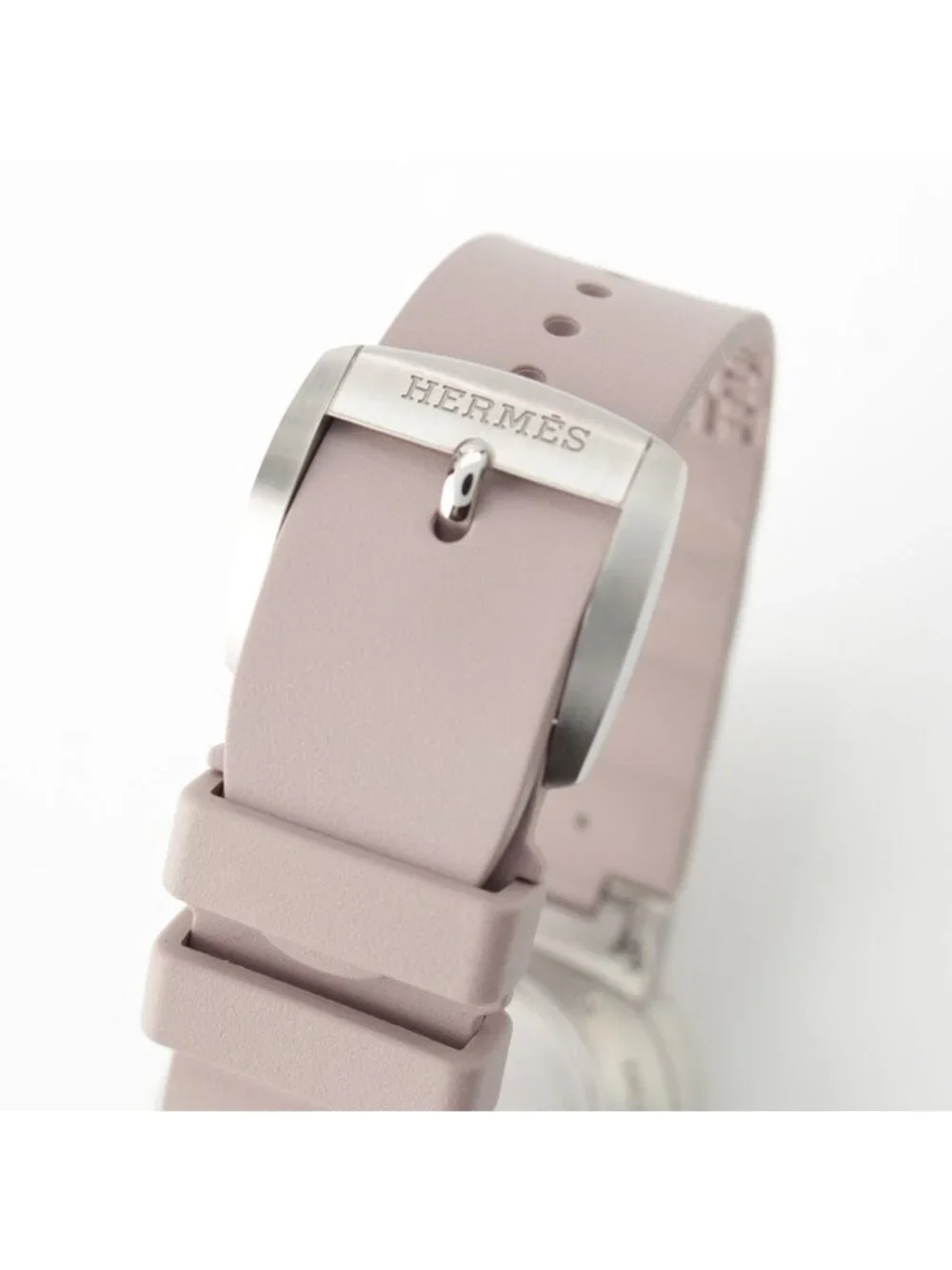 Hermes Cut GM Watch Automatic Winding Silver Dial Pink Gold 36